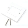 White Brush Plate Faceplate Wall Mounted Installation Tidy Cable Pass