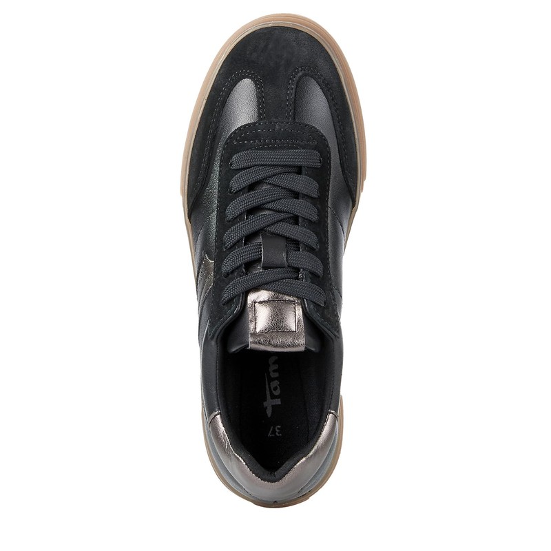 Tamaris Women's Trainers, Black leather
