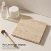 Artisanal Abode Travertine Display Tile, Single 3.94 Inch Square Stone