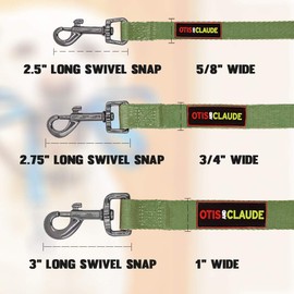 Otis and Claude Claude Nylon Dog Leash Small Terrarium Moss (Leash9)