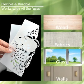 Tree of Life Drawing Template Reusable 10 15 20 30cm Wall Stencils for Painting Tree Square Stencil on Wood Canvas Wall Furniture Crafts and Decorations of Life Stencils for Painting