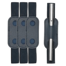 PATIKIL 4 Pcs Adjustable Pen Loop Holder for Notebook, PU Leather Pen Holder Pencil Sleeve Elastic Strap Band Designed for Journals Clipboards Notebooks Calendars, Dark Blue