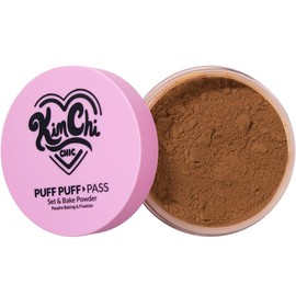 KimChi Chic Puff Puff Pass Set & Bake Powder with Rice Powder & Vitamin-E, Lightweight & Translucent Makeup, Cosmetic Setting Powder:_06 Almond