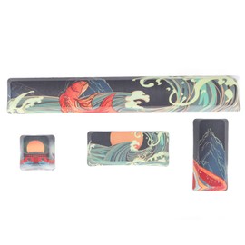 Sorandy 4pcs Custom Keycaps Style Bright Colours DIY PBT Cartoon Pattern Game Mechanical Keycaps Replacement Parts for Space/ESC/Enter/Numpad Enter