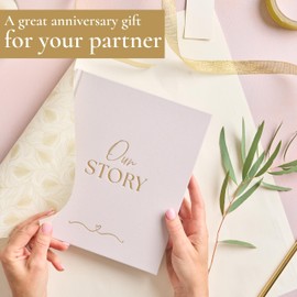 Anniversary Journal For Couples | 1 Year Anniversary Scrapbook & Photo Album Book | From 1st to 75th Wedding Anniversaries | 1st Year Paper Gifts For Husband or Wife
