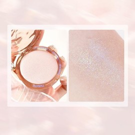 LiangNiShi Creamy Highlights, Luminizer Powder, 3 Colors to Choose from, Fine Pearl, Increase Lustrity, 3D Face, Small Face Makeup, Adhesion & Crumble Resistant (02# Dolly Pink)