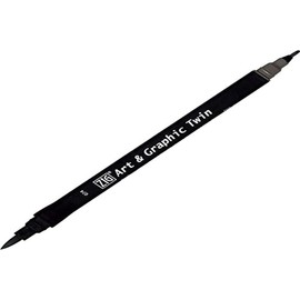 Kuretake ZIG Art and Graphic Twin Tip Bürste Marker 074 Grey