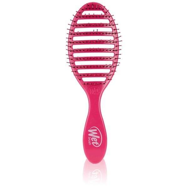 WET BRUSH, Speed Dry Hair Brush Pink, Cepillo Ventilado Desenredante, Minimiza Dolor y Daños, Ideal para Secadora, Desenreda Todo Tipo de Cabello, Cepilla Fácil y Adiós Nudos, Color Rosa
