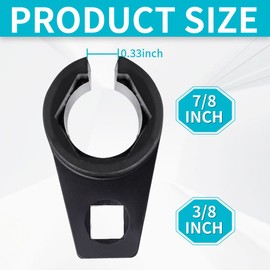 Lemxily Offset O2 Sensor Socket, 7/8-Inch (22mm) with 3/8-Inch Drive, Universal Fit for Vehicle Oxygen Sensor Removal