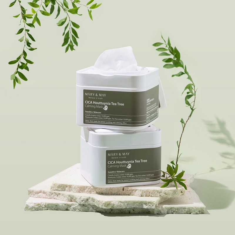 MARY&MAY CICA Houttuynia Tea Tree Calming Mask Sheets 30 Sheets