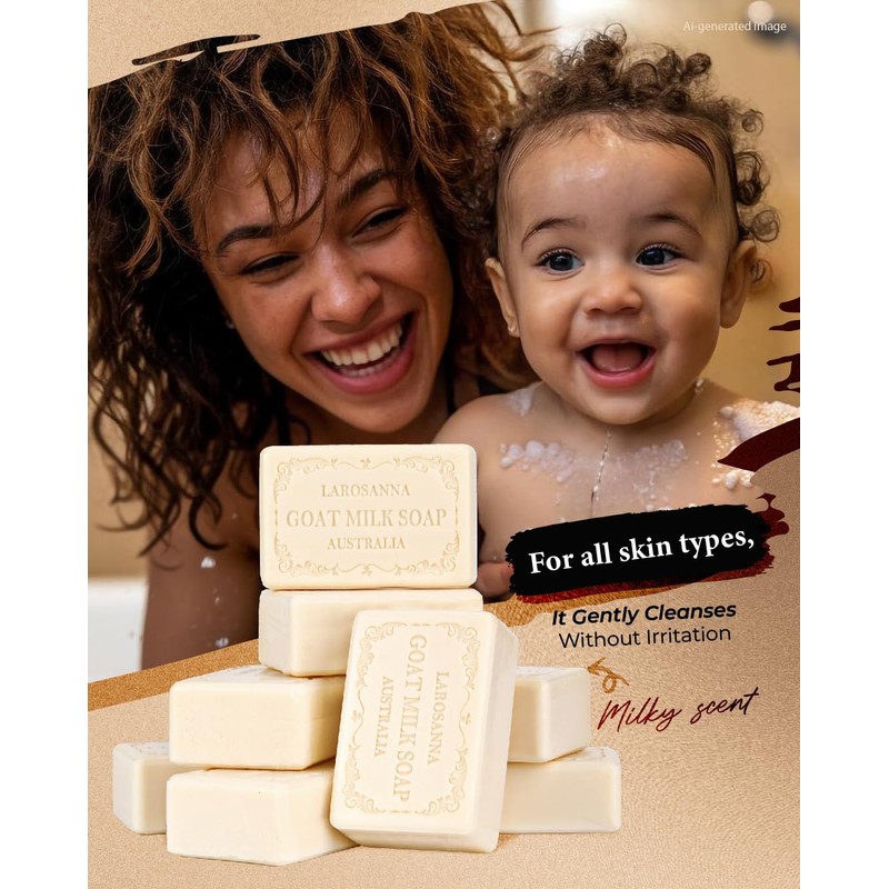 Australian Goat Milk Soap 6.35 OZ,Family Pack of 8,Moisturizing