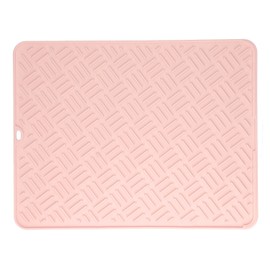 Silicone Heat Insulation Pad Desktop AntiScaldWaterproof Silicone Pad for Home Kitchen(Pink, 45x35cm )