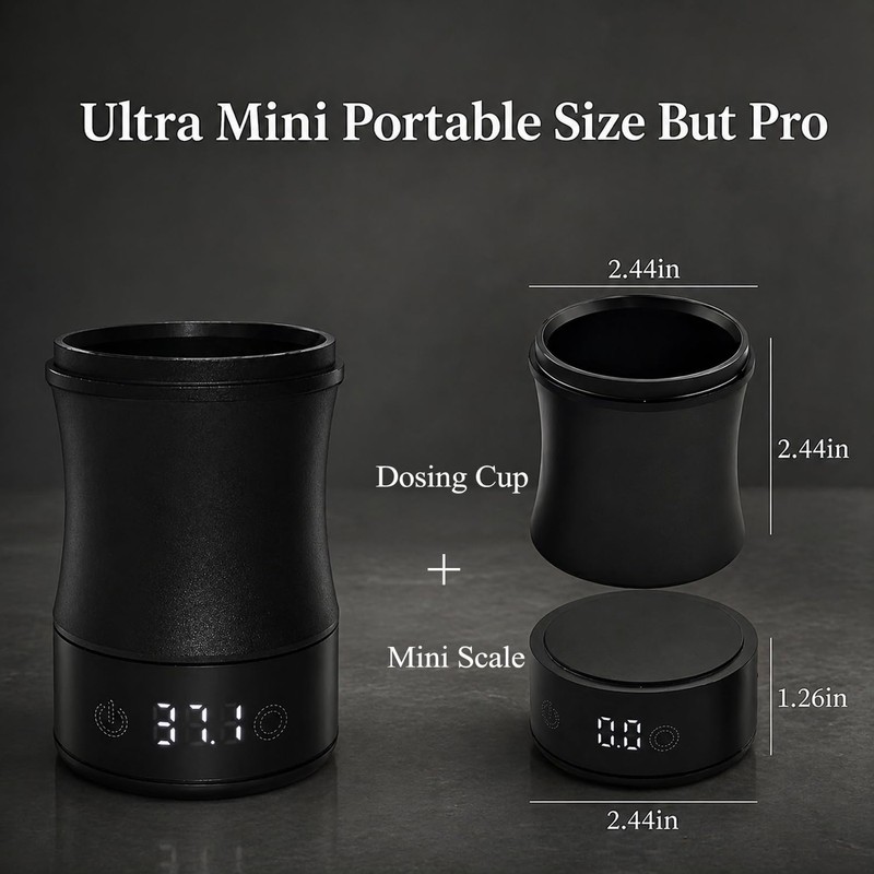Magnetic Mini Coffee Scale Rechargeable & Dosing Cup Set for