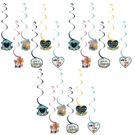 LOONELO Happy Grandparents Day Hanging Swirls Decorations, 12PCS Love Grandma & Grandpa Ceiling Swirls with Cutouts – Grandparents Party Hanging Décor for Birthday, Retirement, Anniversary Supplies