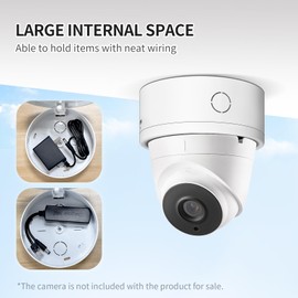 ZT-NET Universal Bullet Security Mount Box, Dome Camera Junction Box, Bracket Hide Cable, ABS Plastic Enclosure Indoor Camera Cover CCTV Surveillance White 1 Pack (Not Included Camera)