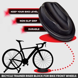 AlveyTech Front Wheel Riser Block for Indoor Bike Trainer - Bicycle Support Stand Fluid or Magnetic Resistance Stationary Riding Trainers, Mountain or Road Cycling Training Exercise, Cycle Accessories