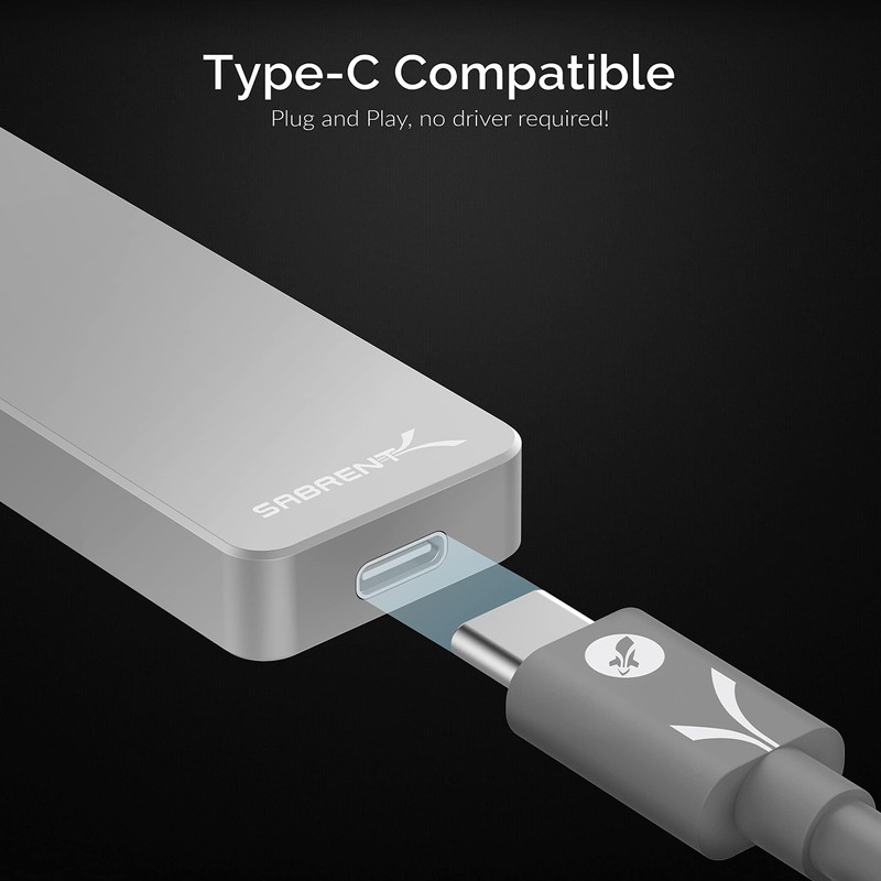 SABRENT Rocket Nano 512GB USB 3.2 10Gb/s SSD de Aluminio