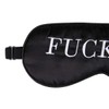 Novelty Eye Mask with Embroidered Text, Breathable Blackout Blindfold, Soft