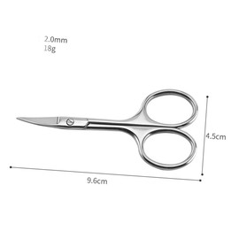 Healeved 4pcs Colorful Stainless Steel Beard Scissors for Men Curved Nose Hair Trimming Shears for Home Grooming and Barber Shops Random Colors