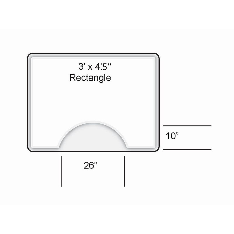 Rhino Hide Salon Mat 3' x 4.5' (Rectangular, Black 1/2''