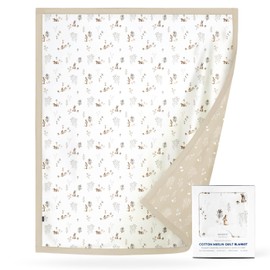 GRSSDER Cotton Muslin Quilt Blanket - Silky Soft and Breathable Kids' Throw Blanket, Oversized Muslin Blankets for Newborns, Toddlers & Kids, 6 Layers Reversible Design for All Seasons, 55" x 69"