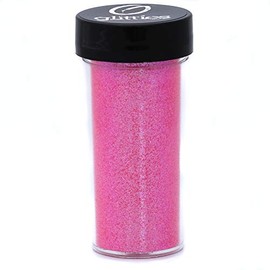 GLITTIES - Shocking Pink - Nail Art Iridescent Fine (.008") Glitter Powder - for Gel Nail Polish, Gel and Acrylic Nail Powder - (30 Gram Jar)