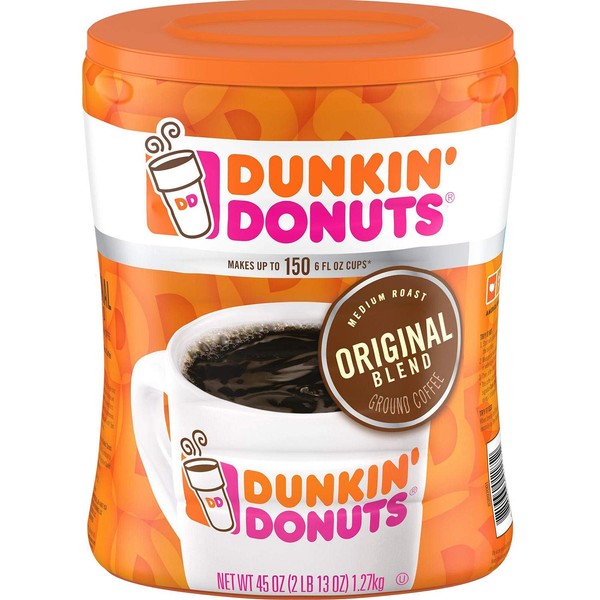 Dunkin' Donuts Original Ground Coffee, 45 oz - Makes up
