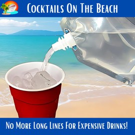 Cruise Runners Hidden Flasks for Liquor Rum Runners for Cruise Alcohol Smuggling Kit Disguised Booze Containers Bags Essentials (6x16 oz. + 2x8oz.)