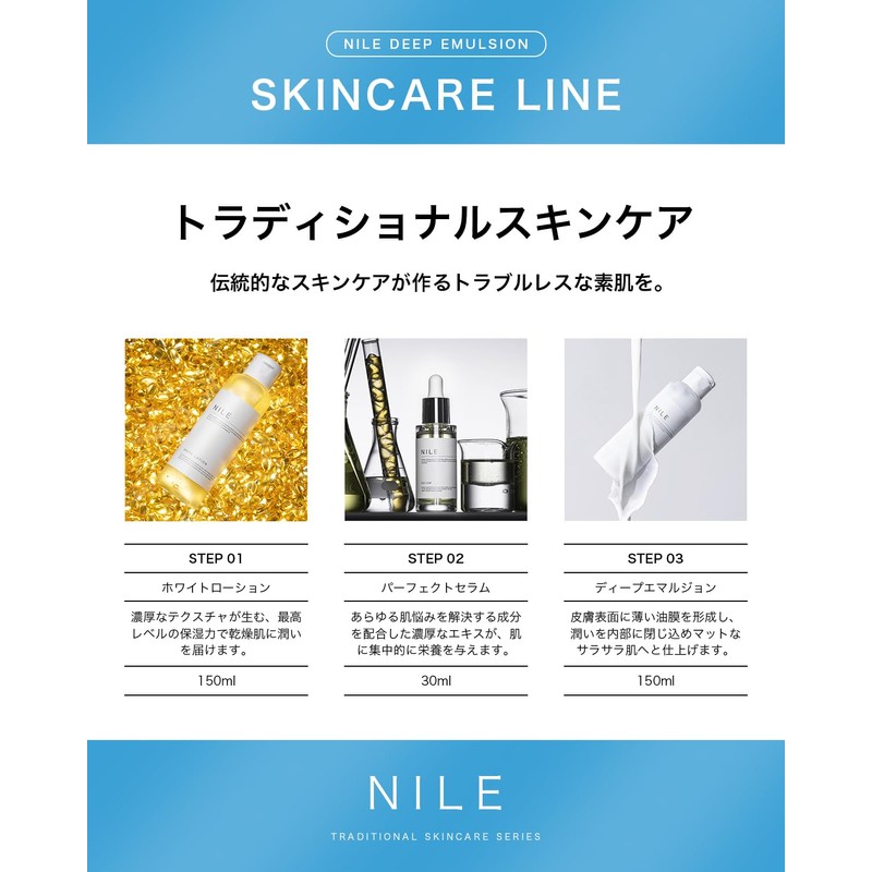 NILE Men's Deep Emulsion Milky Lotion (LaFrance Scent)