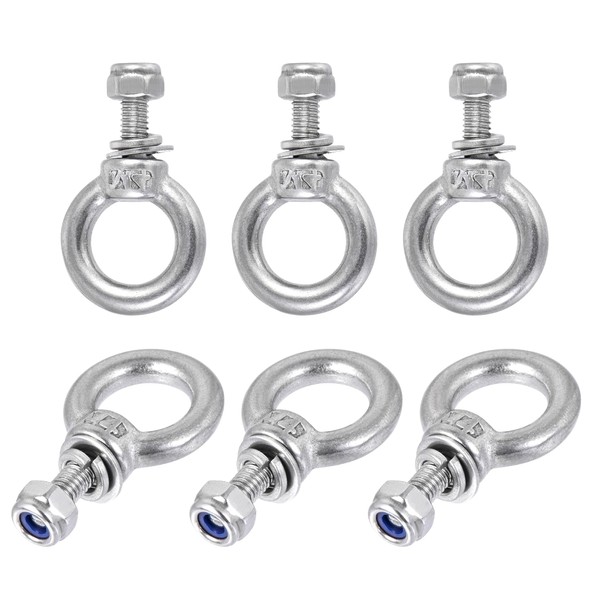 sourcing map Lifting Eye Bolt M4 x 11mm Male Thread