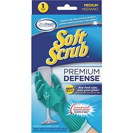 Soft Scrub 12812-16 Medium Soft Scrub Premium Defense Purple Rubber Gloves