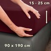 STUDIO Basic Fitted Sheet, 90 x 190 cm, 100% Combed