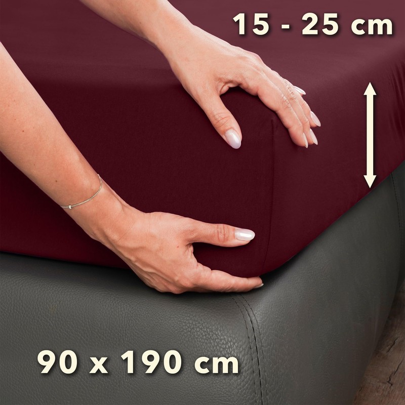 STUDIO Basic Fitted Sheet, 90 x 190 cm, 100% Combed