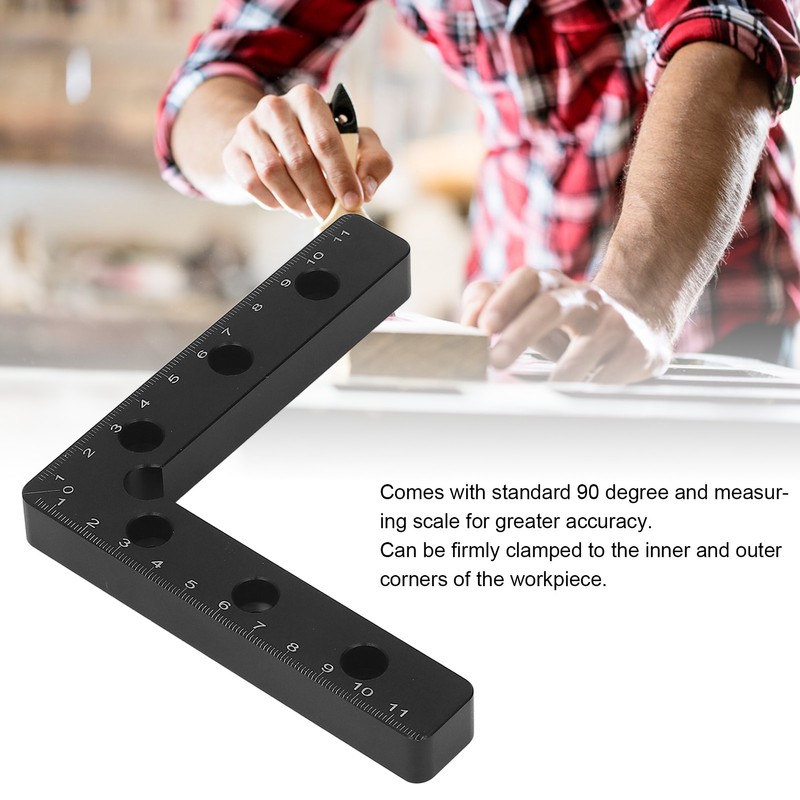 2Pcs Positioning Square 120mm 90 Degree Clamp Metric Scale Tool