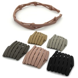 AWAVM Headbands for Women 5 Packs Fabric Hair Band Accessories Elastic Head Wrap Cute Outdoor Hair Accessories Foldable adjustable size suitable for adults and children