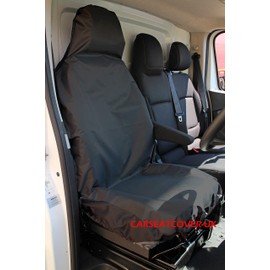 Heavy Duty Black Waterproof DRIVER Seat Cover TAILORED for Vivaro Trafic Talento NV300