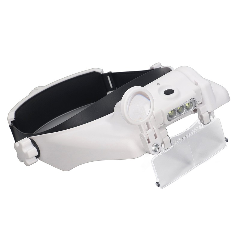 Head Magnifier Rechargeable Magnifying Glasses LED with 4pcs Eyeglass for