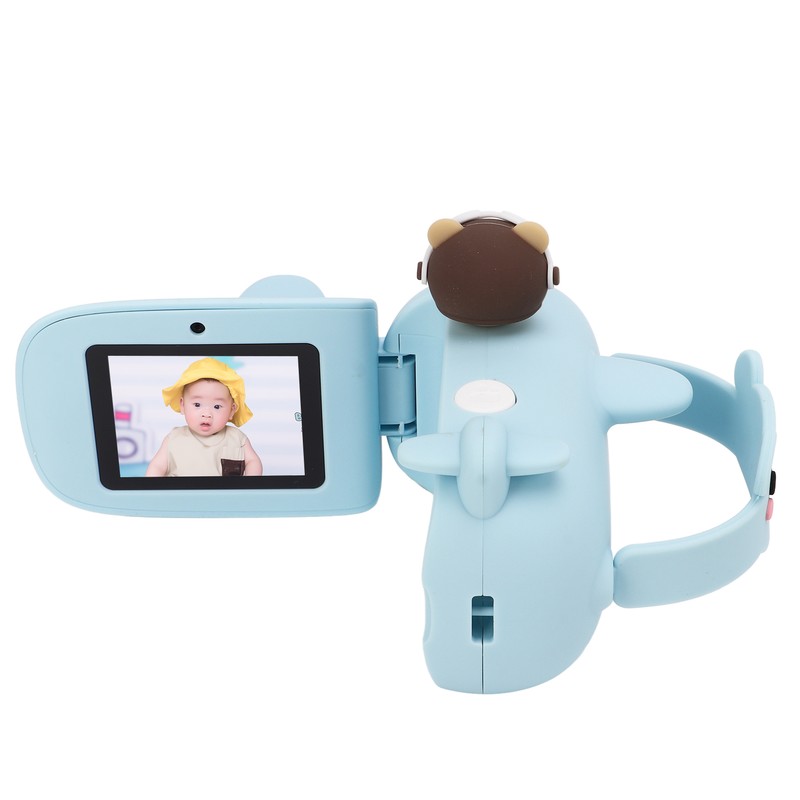 Kids Camera Cartoon Bear Blue Handheld DV 50 Million Dual