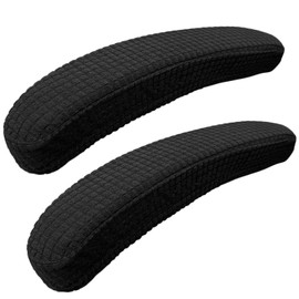 Melaluxe Stretch Office Chair Armrest Covers, Arm Rest Slipcovers (Black)