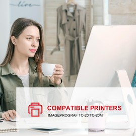 F FINDERS&CO PFI-050 Refill Ink Tank 70ML for PFI 050 PFI050 Ink Cartridge Replacement for imagePROGRAF TC-20 TC-20M Printer (4-Pack, 1BK 1C 1M 1Y)