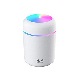 Cool Mist Humidifier, 300ml Mini Portable Humidifier with Multicolor LED Night Light, 2 Mist Mode and Auto Shut-Off, Personal Desktop Humidifier for Home Office Nursery, Super Quiet (White)â¦