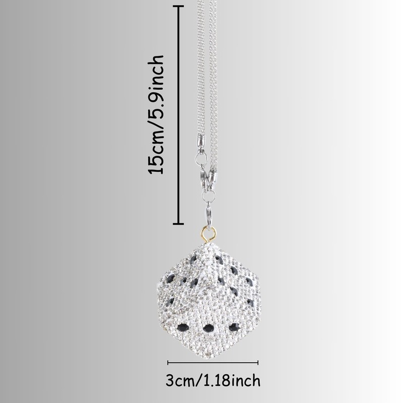 MOTOFITOOL Creative Hanging Dice with Dots Car Rearview Mirror Charm,