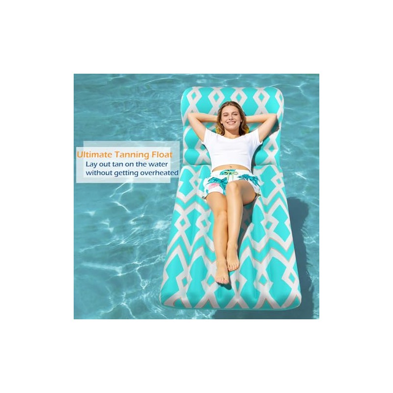 Jasonwell Inflatable Pool Float Adult - Ultra-Comfort Soft Fabric Pool