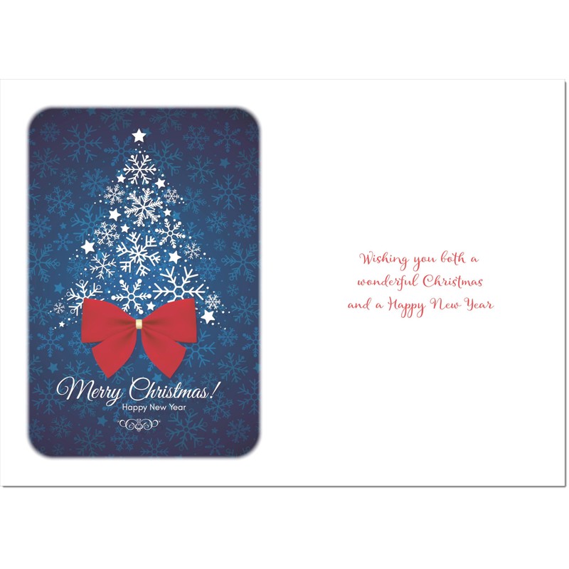doodlecards Brother and Sister in Law Christmas Card Blue Abstract