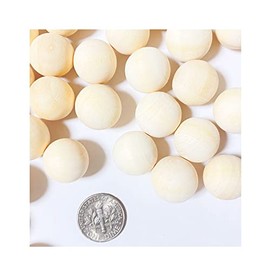 300 Pieces 0.6 Inch Unfinished Wooden Balls Round Wood Beads Natural Wooden Sphere for Homemade Crafts
