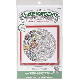 Design Works Crafts 4030 Zenbroidery Kit, Christmas Ornaments, Multicolor