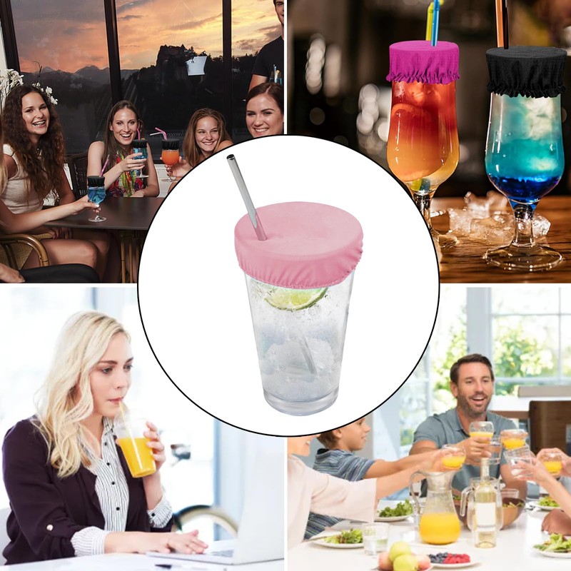 15 PCS Drink Covers Anti Spike, Reusable & Washable Anti