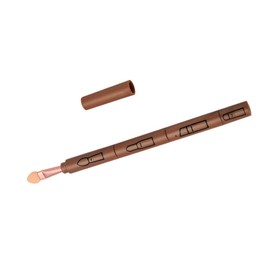 FOMIYES 3 Pcs All-purpose 4-in-1 Makeup Brush Set Lip Brush Eye Shadow Eyebrow Compact Kit for Travel Use