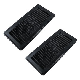 UTALIND 2 Pack 4"H x 10"W Floor Register Easy Adjust Flow Direction Vent Covers Decorative Air Vents for Ceiling and Sidewall, Black