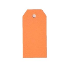 K-Kraft Gift Tags with String Options (#3 = 3.75 x 1.875 inches, PRE-Strung Orange)